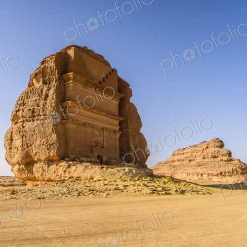 Hegra, also known as Madain Salih, or Al-?ijr, archaeological site, Nabatean carved…